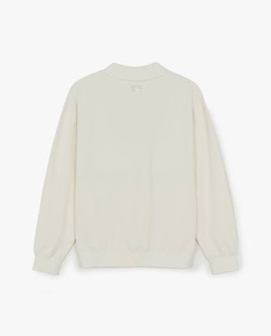  MLB - Áo sweatshirt unisex cổ bẻ tay dài Basic Cursive 