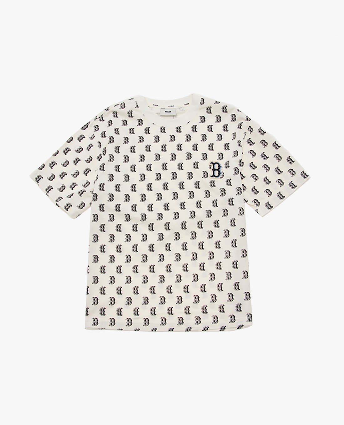 MLB - Áo thun unisex cổ tròn tay ngắn phối họa tiết monogram