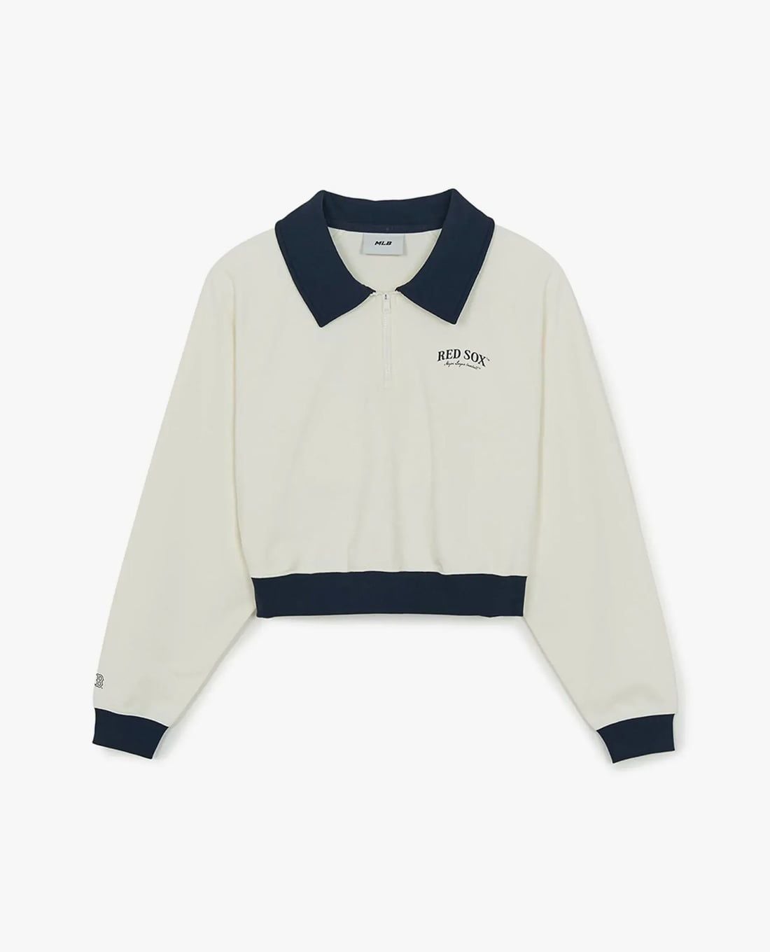 MLB - Áo sweatshirt nữ cổ bẻ tay dài Varsity Sportive