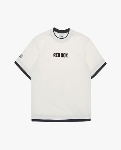  MLB - Áo thun unisex cổ tròn tay ngắn Varsity 