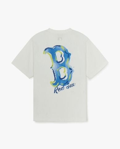  MLB - Áo thun unisex cổ tròn tay ngắn phối logo 