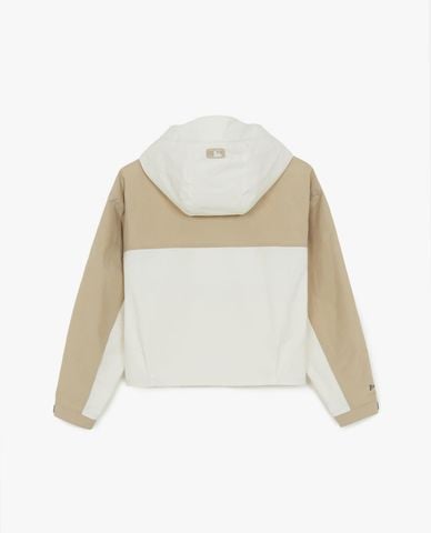  MLB - Áo khoác gió nữ phối mũ Gorpcore 