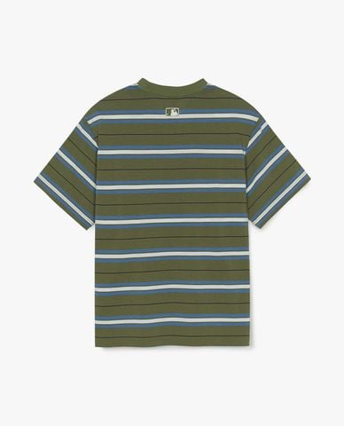  MLB - Áo thun unisex Varsity Stripe Overfit 