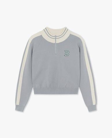  MLB - Áo sweatshirt nữ cổ cao tay dài Varsity 