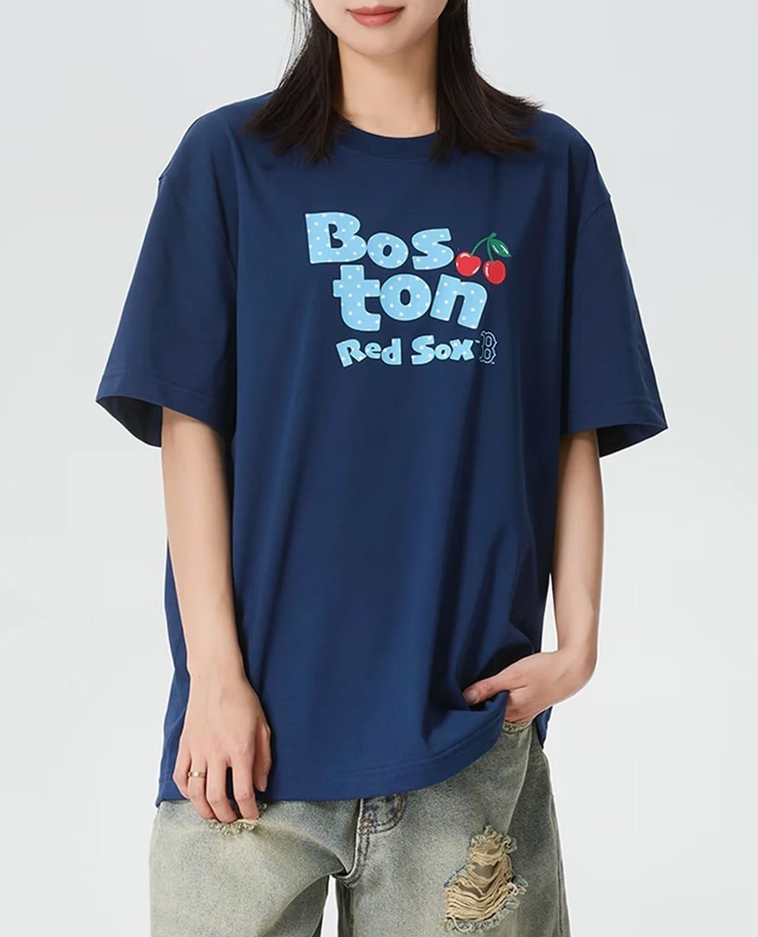 MLB - Áo thun unisex cổ tròn tay ngắn trẻ trung