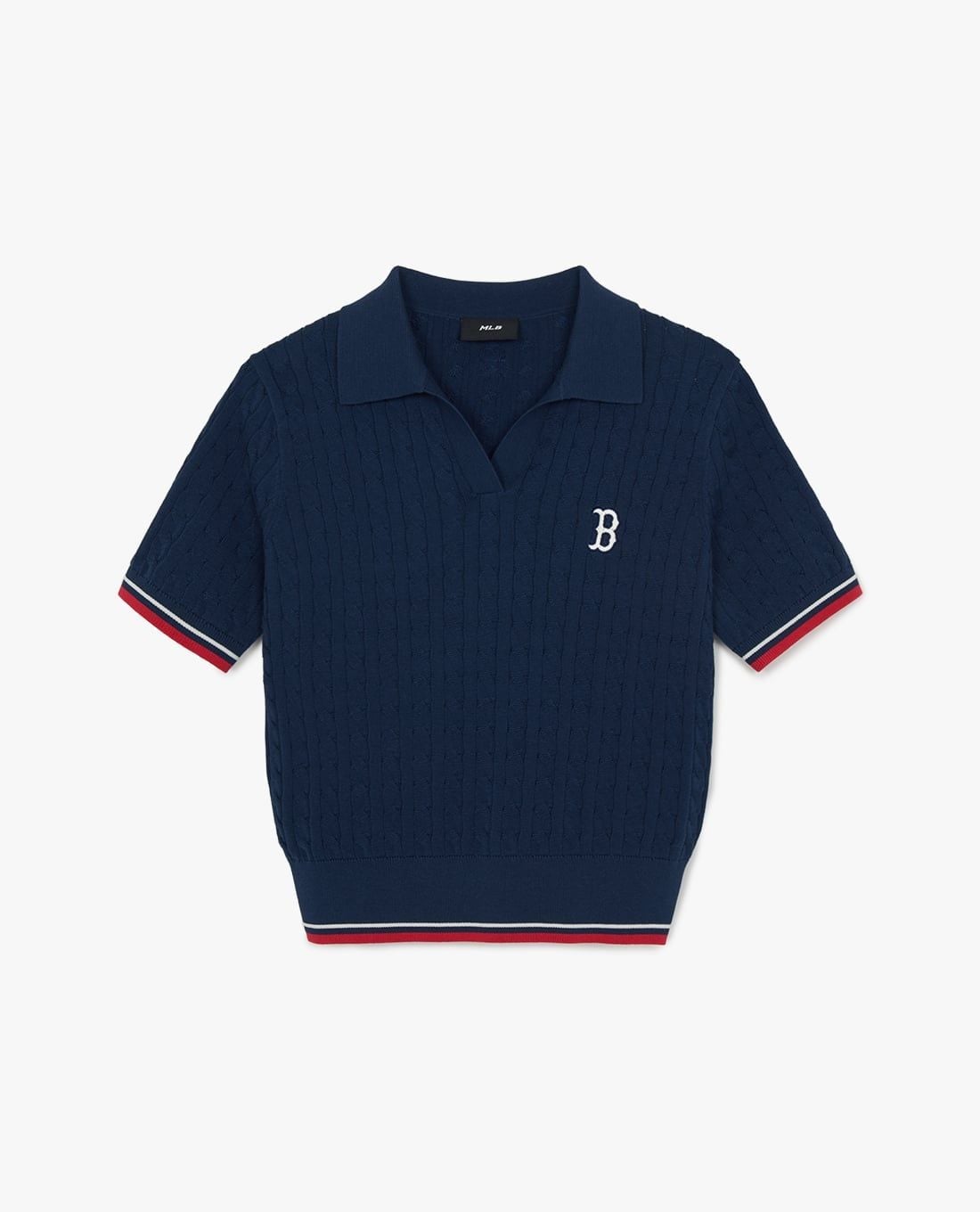 MLB - Áo polo nữ dệt kim tay ngắn Varsity
