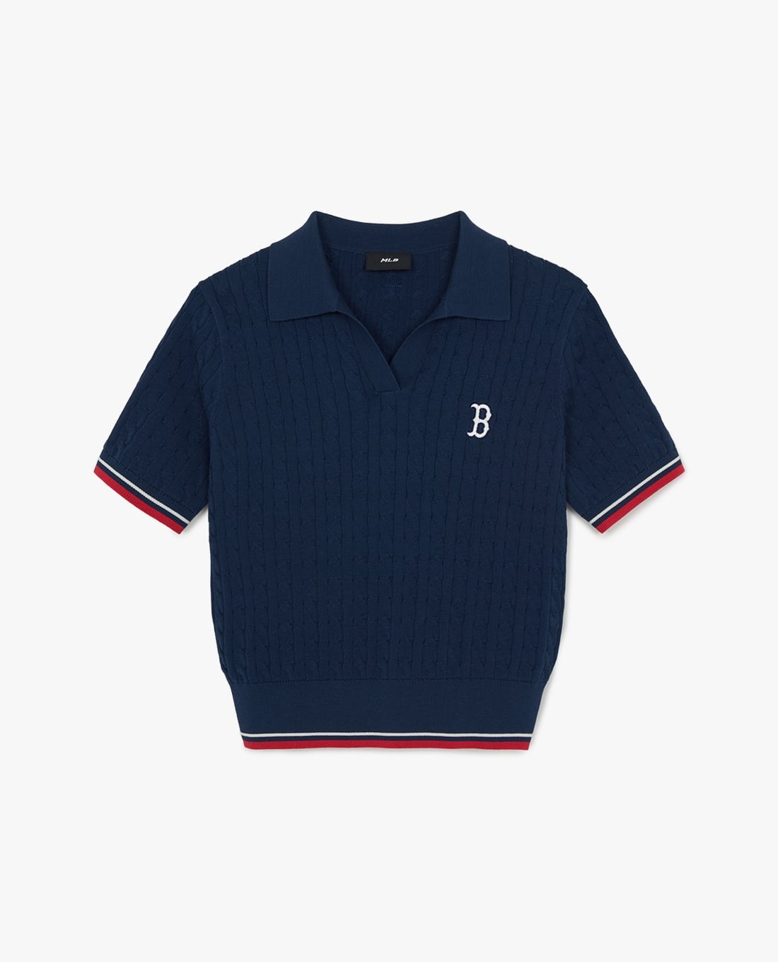 MLB - Áo polo nữ dệt kim tay ngắn Varsity