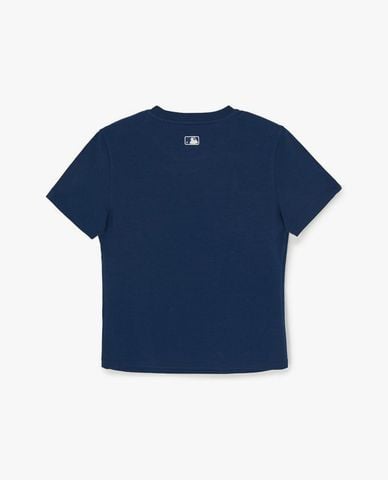  MLB - Áo croptop nữ cổ tròn tay ngắn Letter Cherry 