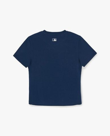  MLB - Áo croptop nữ cổ tròn tay ngắn Letter Cherry 