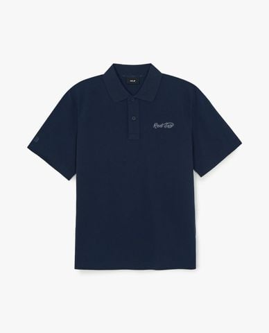  MLB - Áo polo unisex cổ bẻ tay ngắn Varsity Small Cursive 