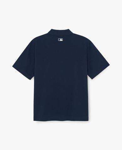  MLB - Áo polo unisex cổ bẻ tay ngắn Varsity Small Cursive 