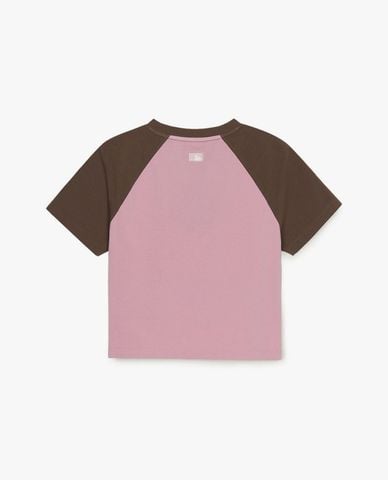  MLB - Áo croptop nữ cổ tròn tay ngắn Classic Varsity 
