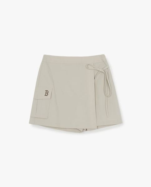  MLB - Quần short giả váy nữ phối nơ Gorpcore 