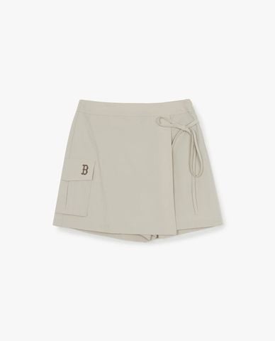  MLB - Quần short giả váy nữ phối nơ Gorpcore 