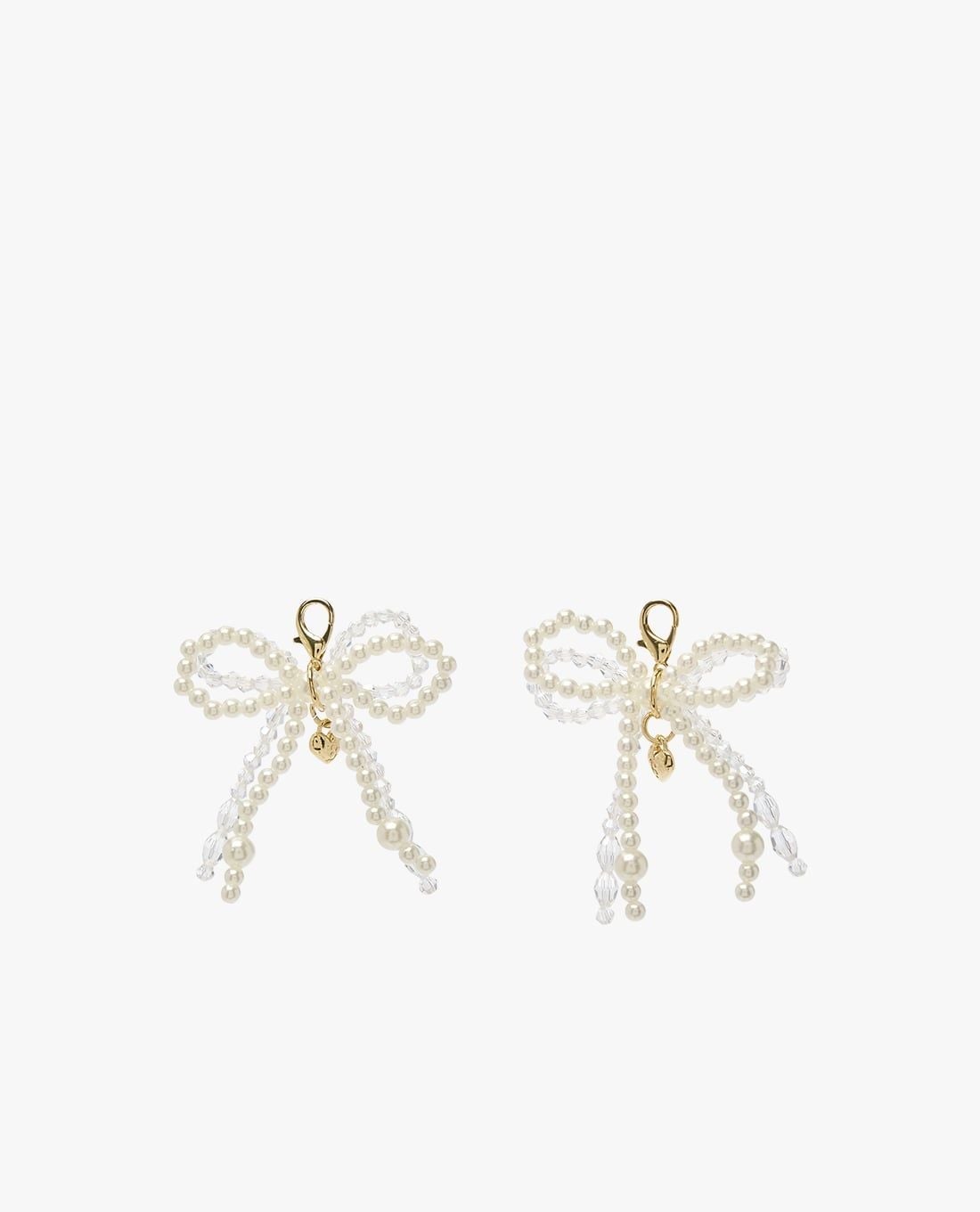 MLB - Charm nữ trang trí giày Double Beads Ribbon