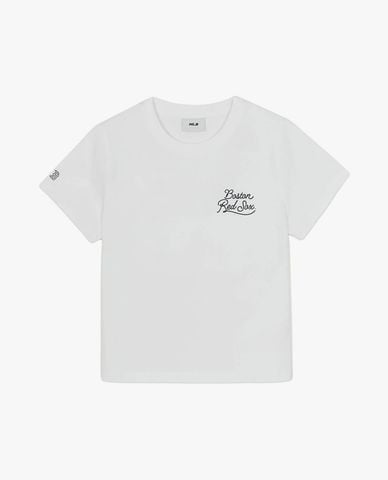  MLB - Áo thun nữ cổ tròn tay ngắn Basic Small Logo 