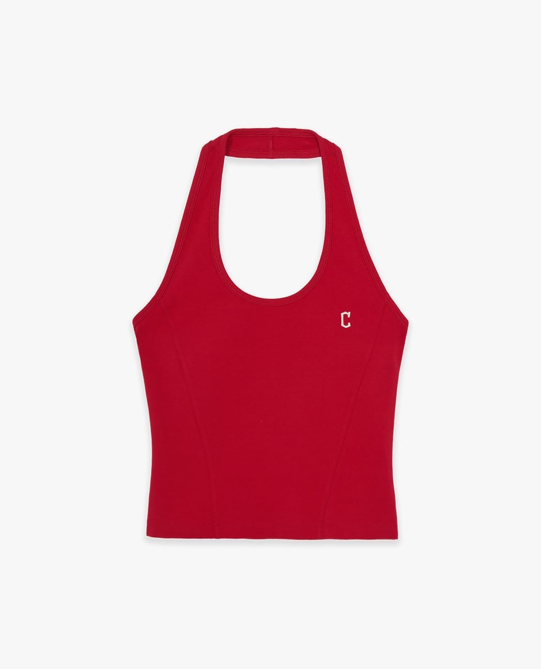 MLB - Áo croptop nữ cổ yếm thêu logo