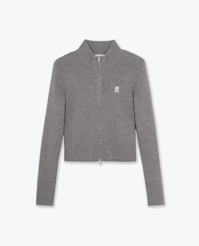  MLB - Áo khoác dệt kim nữ khóa zip Basic 