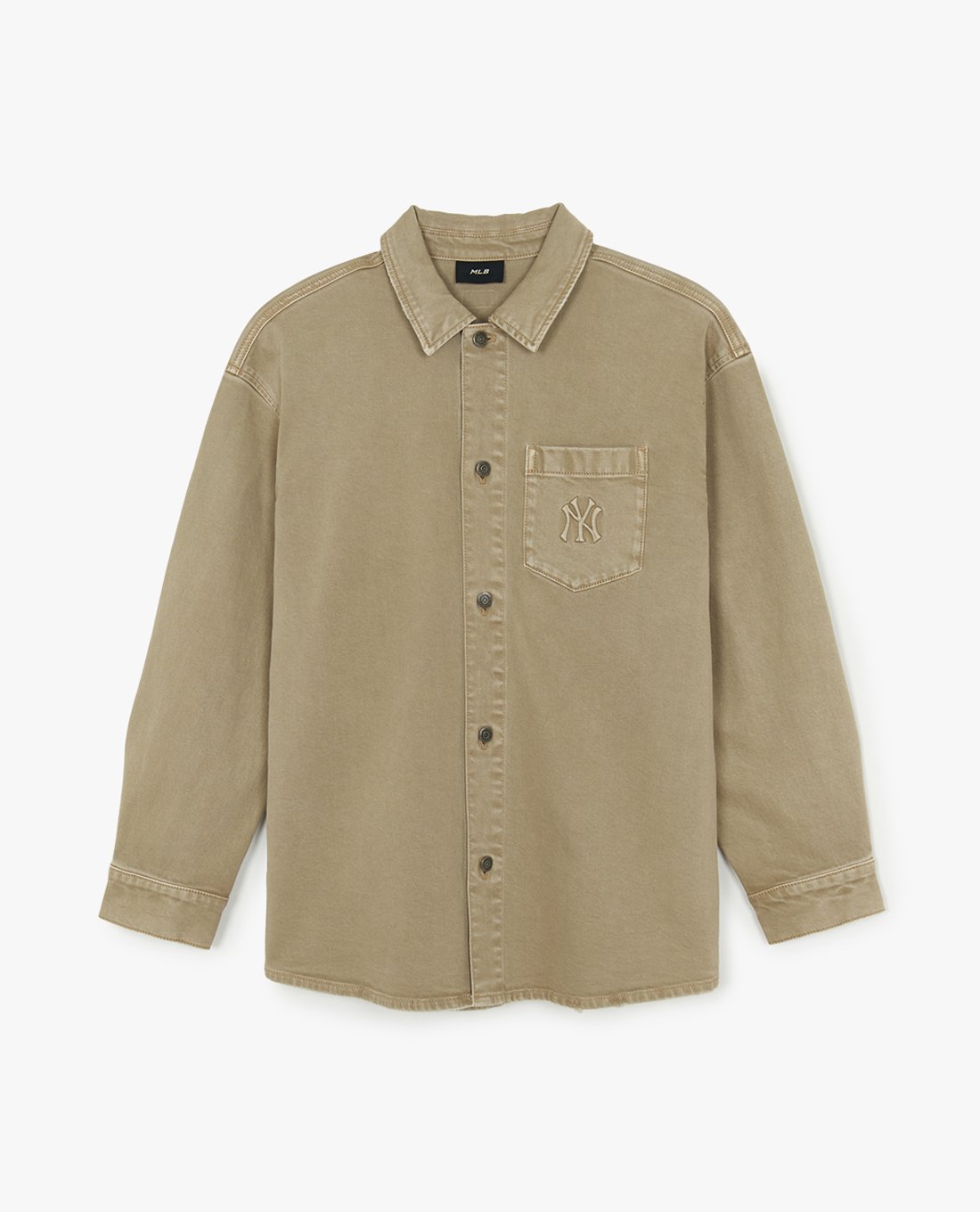 MLB - Áo sơ mi denim unisex tay dài Bar City Vintage