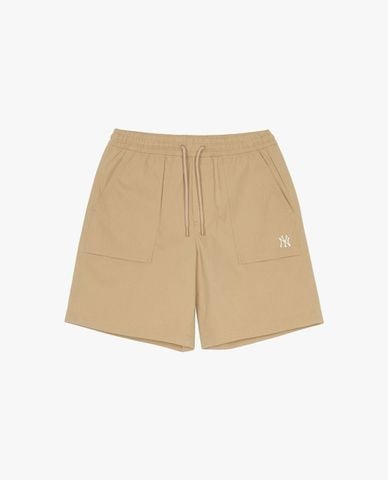  MLB - Quần short ống rộng unisex lưng thun thời trang 