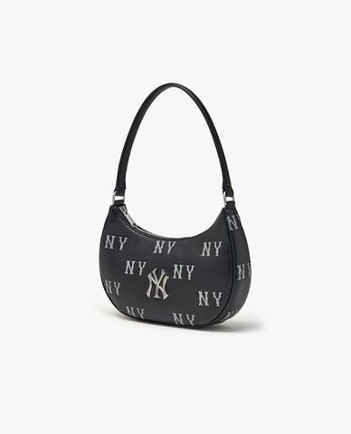  MLB - Túi đeo vai nữ hình bán nguyệt Classic Monogram 