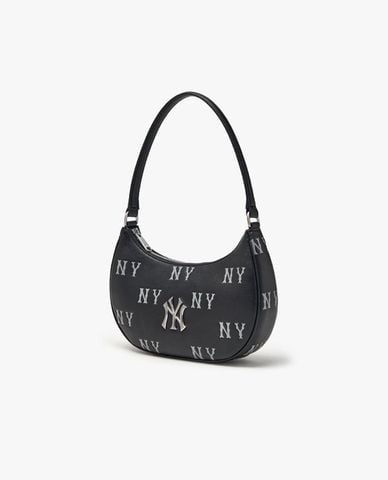  MLB - Túi đeo vai nữ hình bán nguyệt Classic Monogram 