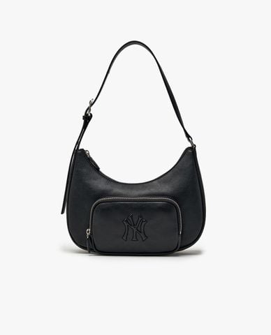  MLB - Túi đeo vai nữ hình bán nguyệt Basic Vintage Logo 
