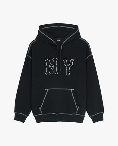  MLB - Áo hoodie unisex tay dài phối mũ Basic Coopers Logo Overfit 