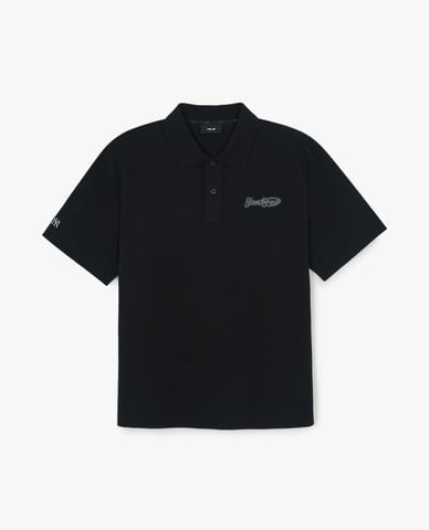  MLB - Áo polo unisex cổ bẻ tay ngắn Varsity Small Cursive 