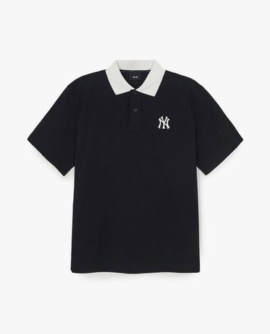  MLB - Áo polo unisex cổ bẻ tay ngắn Varsity 