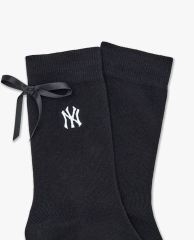  MLB - Vớ nữ cổ cao thêu logo phối nơ 