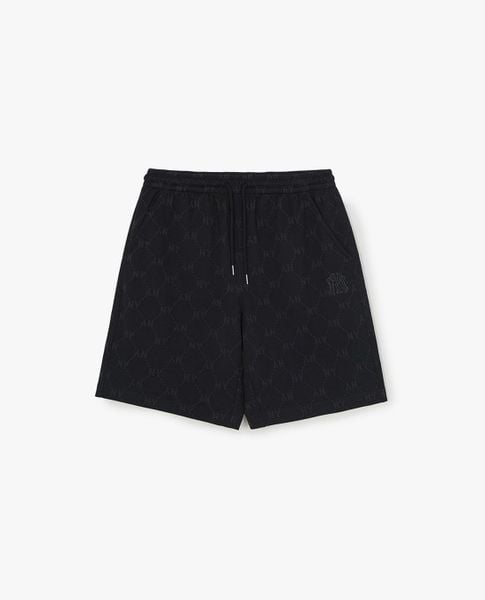 MLB - Quần short unisex ống rộng lưng thun Monogram 