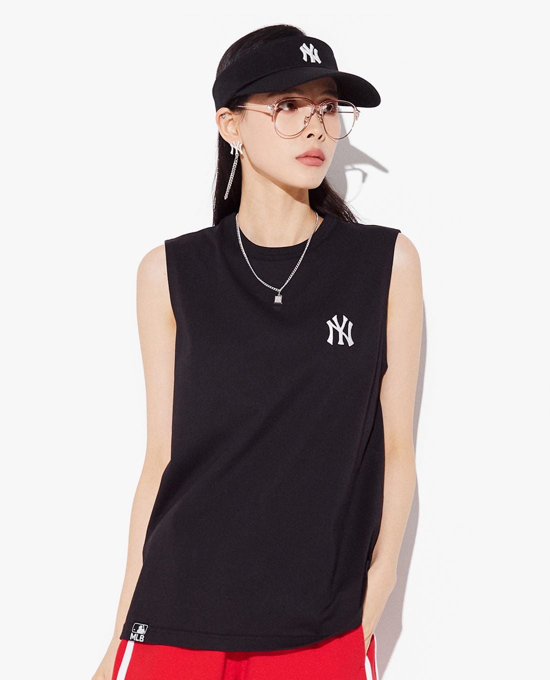 MLB - Áo ba lỗ phom suông Basic Back Logo