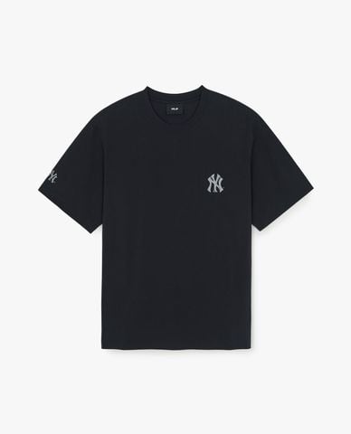  MLB - Áo thun unisex cổ tròn tay ngắn Basic Simple Street Logo 