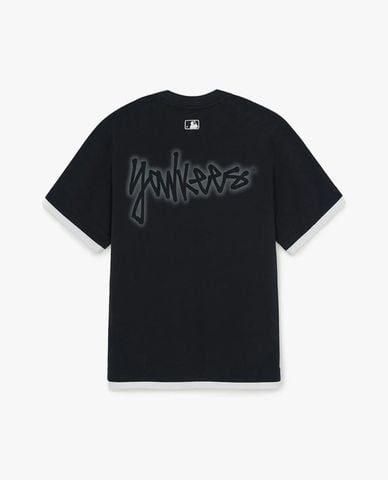  MLB - Áo thun unisex tay ngắn Basic Colorful Street Logo Layered 