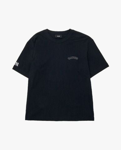  MLB - Áo thun unisex cổ tròn tay ngắn in logo 