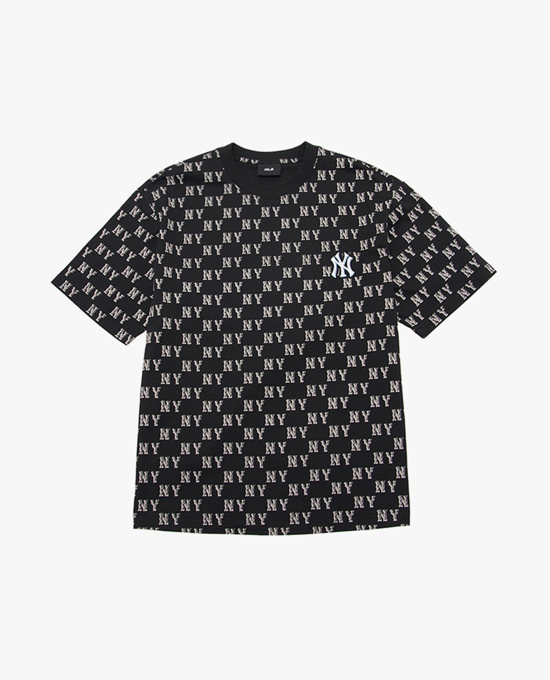 MLB - Áo thun unisex cổ tròn tay ngắn phối họa tiết monogram