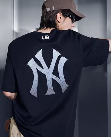  MLB - Áo thun unisex cổ tròn tay ngắn Monogram 