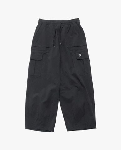  MLB - Quần dài unisex ống rộng túi hộp phối dây rút 