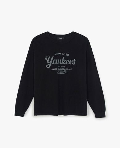  MLB - Áo sweatshirt nữ cổ tròn tay dài Varsity 