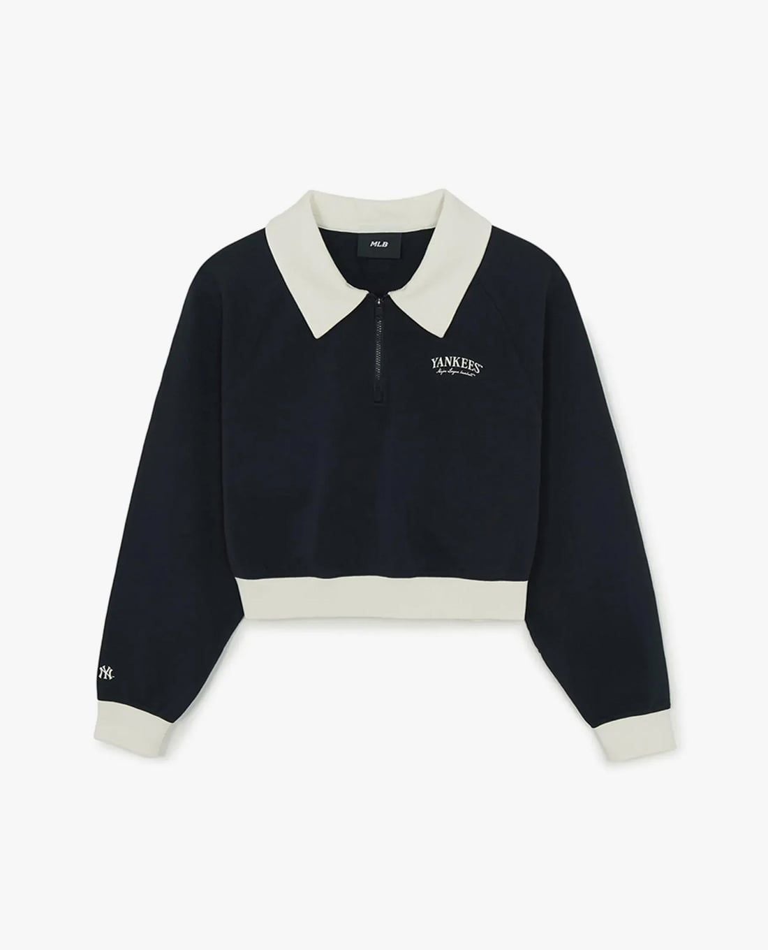 MLB - Áo sweatshirt nữ cổ bẻ tay dài Varsity Sportive