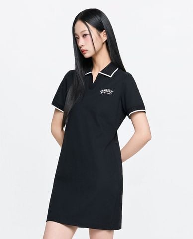  MLB - Đầm polo mini tay ngắn Basic Lettering 