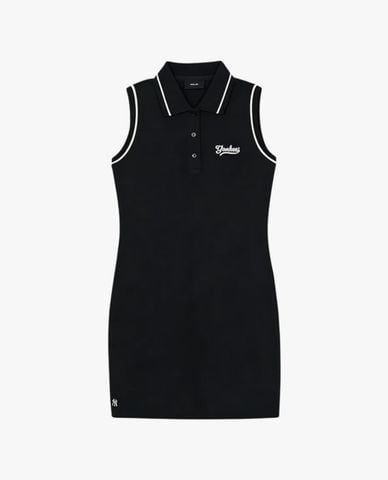  MLB - Đầm sát nách mini cổ bẻ phối viền 