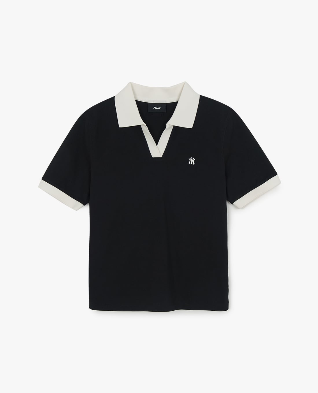 MLB - Áo polo nữ cổ V tay ngắn Basic