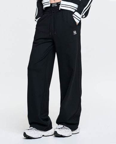  MLB - Quần dài nữ ống rộng lưng thun Basic 