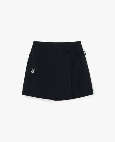  MLB - Quần short giả váy nữ phối nơ Gorpcore 