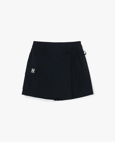  MLB - Quần short giả váy nữ phối nơ Gorpcore 