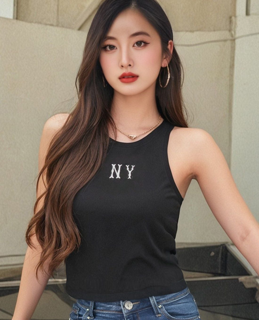 MLB - Áo ba lỗ nữ phom ôm Basic Coopers