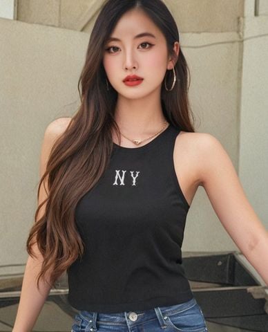  MLB - Áo ba lỗ nữ phom ôm Basic Coopers 