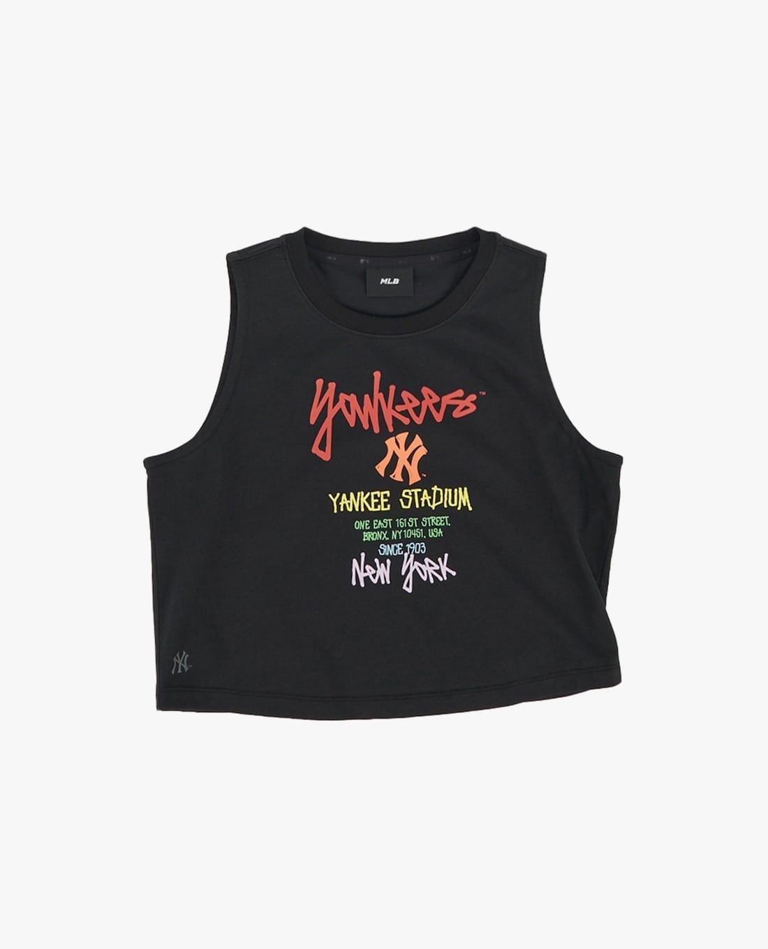 MLB - Áo ba lỗ nữ cổ tròn phom croptop Street Logo